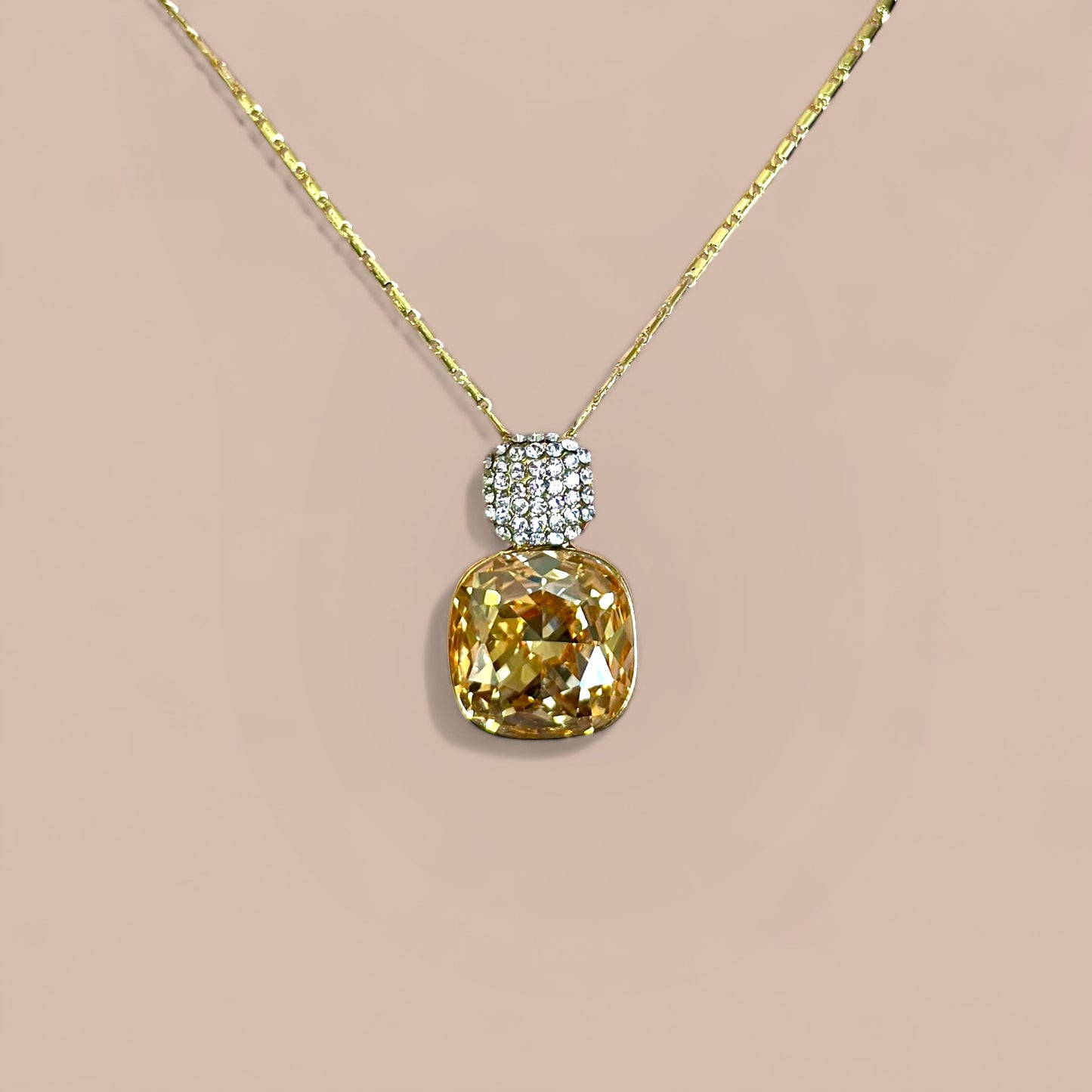 Kelly 14K Rhodium Plated Swarovski Stone Necklace